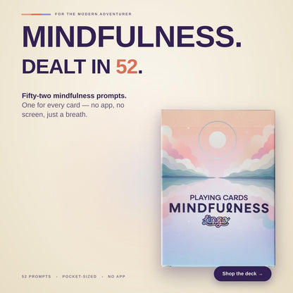 Lingo Mindfulness Playing Cards | Daily Mindfulness Prompts & Meditation Card Deck for Adults | Self-Care Gift for Stress Relief, Calm & Mental Wellness | Mindful Living Conversation Starter