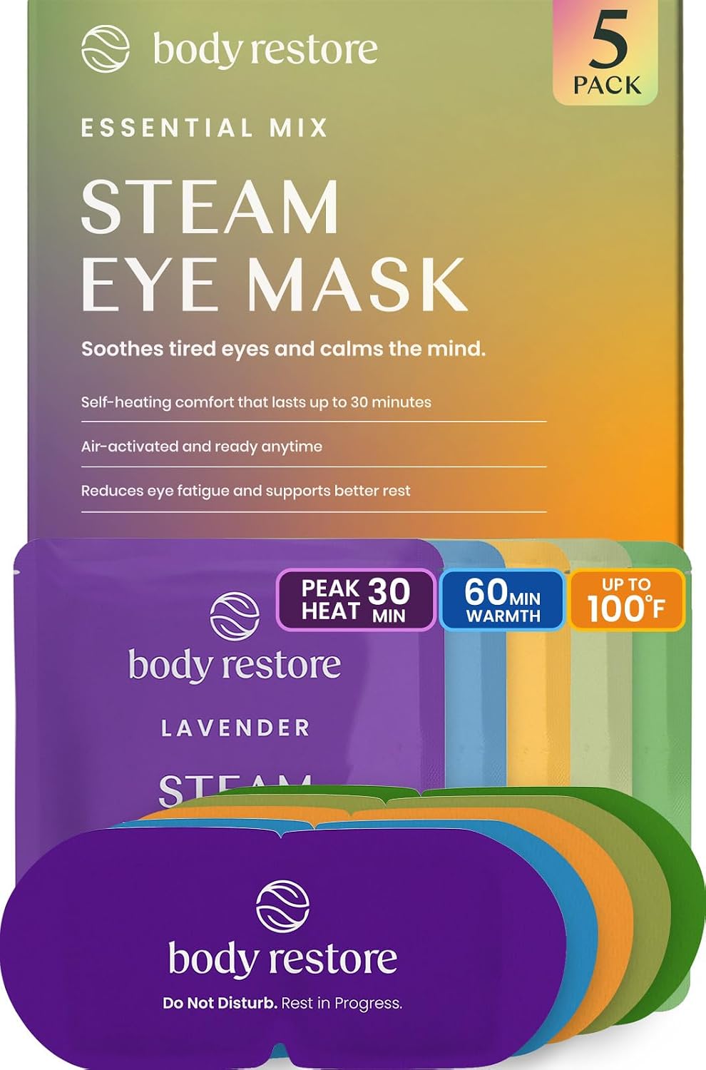 Body Restore Heated Eye Mask Warm Compress for Dry Eyes - Variety