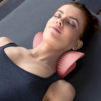 RESTCLOUD Neck and Shoulder Relaxer, Cervical Traction Device for TMJ Pain Relief and Cervical Spine Alignment, Chiropractic Pillow, Neck Stretcher (Dark Blue)