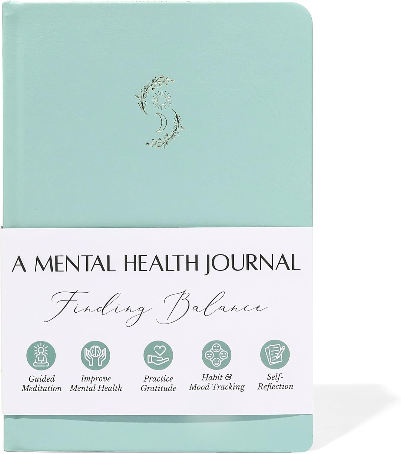 FINDING BALANCE Mental Health Journal – 6-Month Daily Journal with Prompts for Mindfulness, Self-Care & Healing – Anxiety & Depression Management – Hardcover