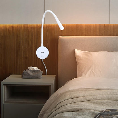 Wall Mounted Reading Lamp LED 3W Warm White 3000K Hardwired for Reading Matt Black(Black Hard-Wired)