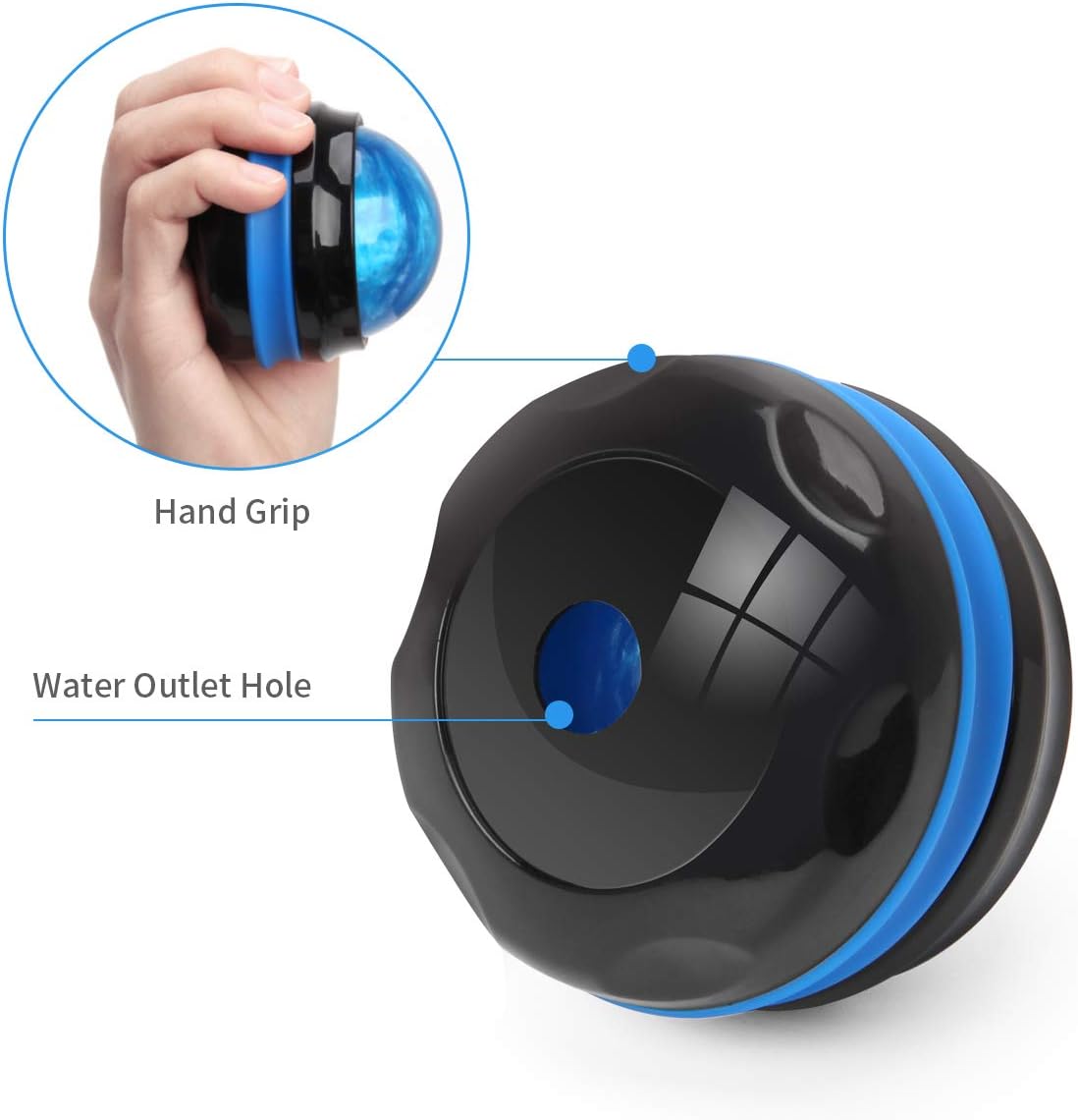 Coolrunner Massage Ball, 2-Pack Handheld Manual Roller Massager | Self Massage Therapy and Relax Full Body Tools, For Sore Muscles, Shoulders, Neck, Arms, Legs, Back, Foot, Body