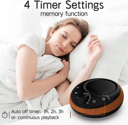Sound Machine Loud White Noise Machine Nonstop Brown Noise Sleep Machine 30 Soothing Sounds for Baby Kids Adults Pink Noise Sounds Machine 36-Level Vol 4 Timer Memory Function for Home Travel Office