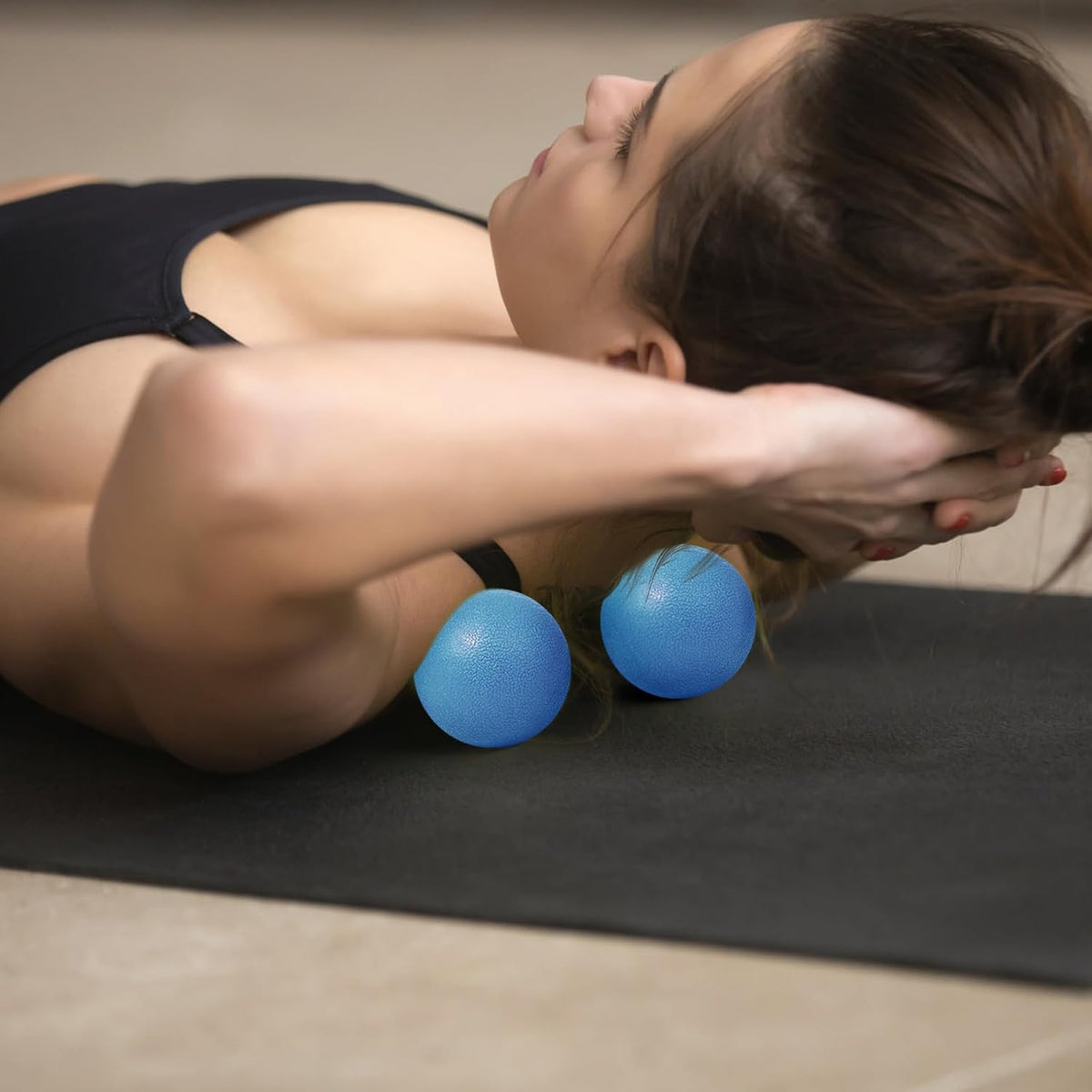 2-Pack Firm Lacrosse Massage Balls (Orange&Black)