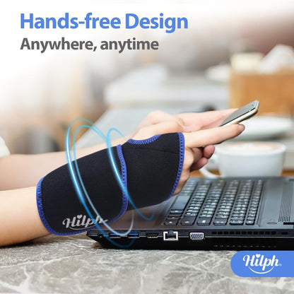 Hilph Wrist Ice Pack Wrap, Carpal Tunnel Relief Wrist Brace with Gel Pack