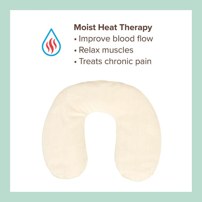 Bed Buddy Microwavable Heating Pad and Cooling Neck Wrap, Comfort Wrap for Neck and Shoulders, Microwavable for Moist Heat Therapy and Freezable for Cooling, White, Lavender & Chamomile Aromatherapy
