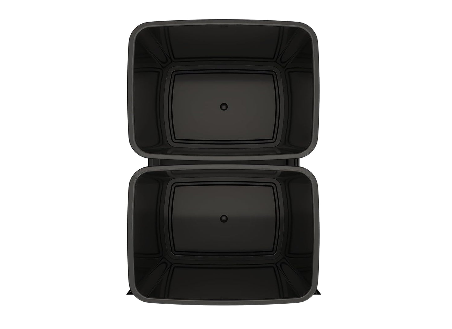 Rev-A-Shelf Double Pullout Trash Can w/Soft-Close Slides, 14.5" Min Opening | Large Capacity Garbage/ Recycling Waste Bins for Under Kitchen Cabinets, Heavy Gauge Wire Construction, 53WC-1835SCDM-211