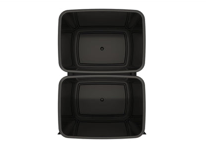Rev-A-Shelf Double Pullout Trash Can w/Soft-Close Slides, 14.5" Min Opening | Large Capacity Garbage/ Recycling Waste Bins for Under Kitchen Cabinets, Heavy Gauge Wire Construction, 53WC-1835SCDM-211