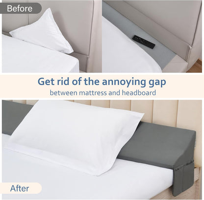 Vekkia Cal King Wedge Pillow Headboard,Bed Wedge Gap Filler-Gap 0-6"