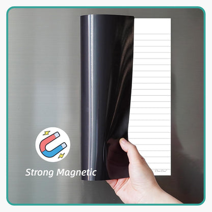 Magnetic Dry Erase Board – 8.5”x11” Reusable Lined Dry Erase List Board for Fridge 2 Pcs – Marker Included