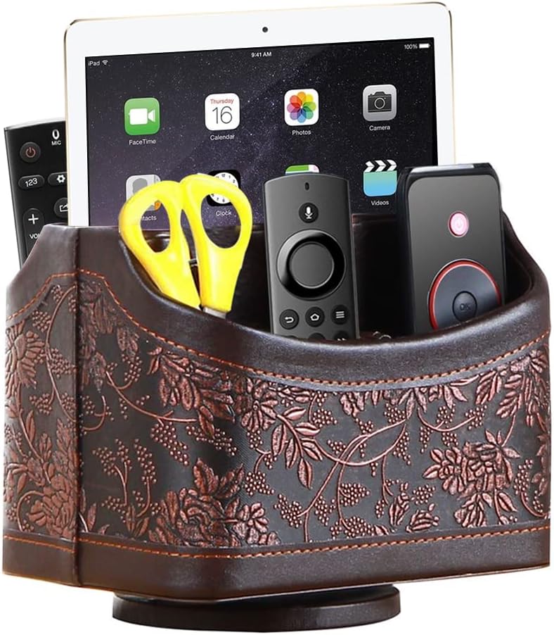 360° Rotatable Remote Control Holder,TV Remote Caddy for Nightstand Table