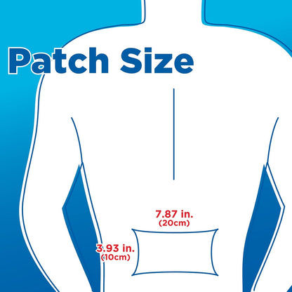 Amazon Basic Care Maximum Strength Pain Relieving Medicated Cold Hot 5% Menthol Patch for Muscle and Joint Pain Relief, 7.87" x 3.93", 15-Count Box (Previously HealthWise)
