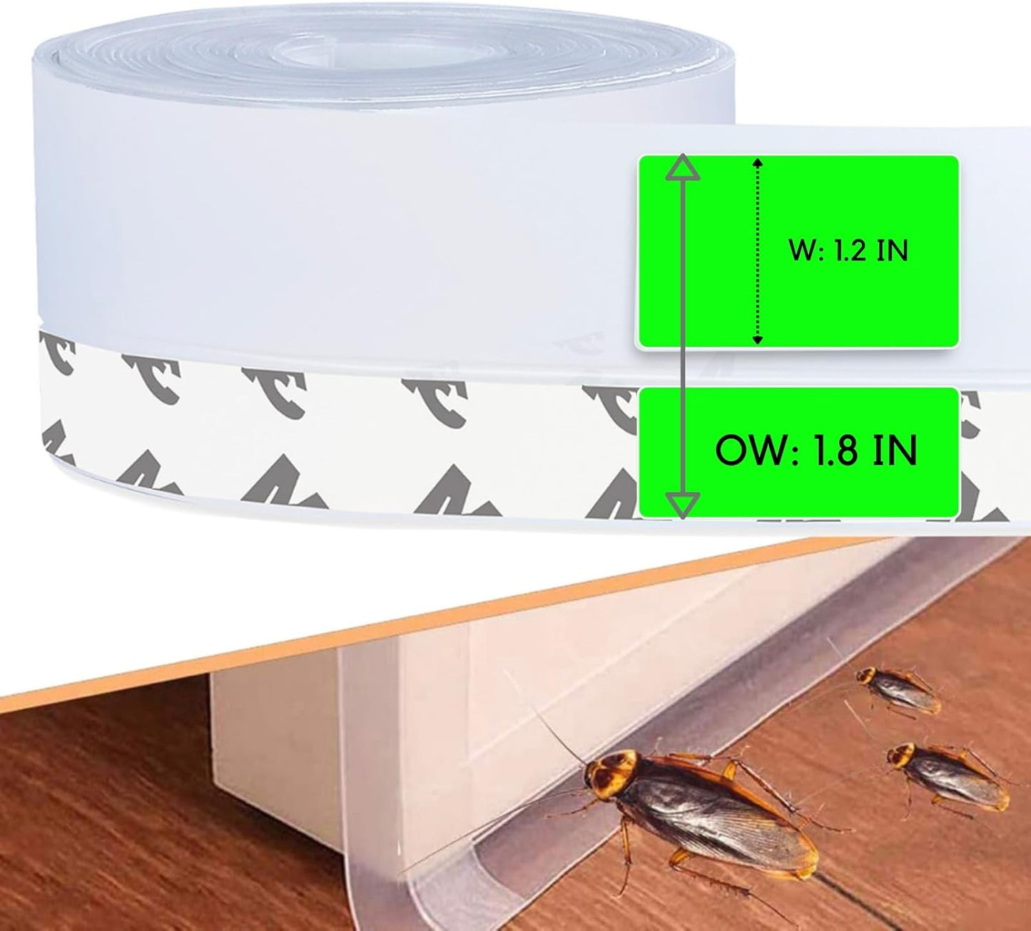 Weather Stripping Door Seal - Updated 1.4in Door Draft Stopper | Silicone Seal Strip for House and Glass Shower Doors for Windows Gaps of Collision and Side, Window Insulation for Winter