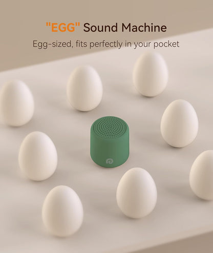 Dreamegg Portable White Noise Machine, 1000mAh Battery, Travel Sleep, Cream | Egg-Sized, 16 Sounds, USB-C, Timer, Baby & Adults, Office Privacy, Gift Use