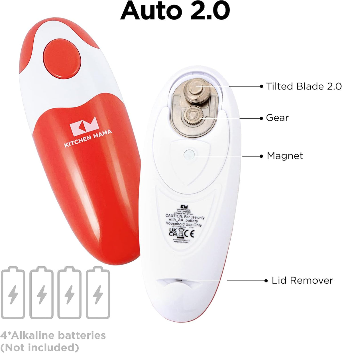 Kitchen Mama Auto 2.0 Electric Can Opener, Navy Blue