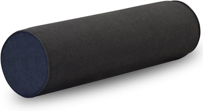 Cylinder Round Memory Foam Support Pillows Cervical Neck Roll Pillow with Pillowcase Soft, Comfortable and Breathable for Sleeping, Chair, Car, Sofa，Travel (Navy Blue, 18X6)