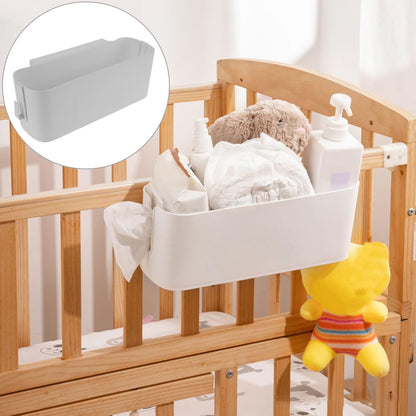 Portable Bedside Hanging Storage Organizer with Adjustable Hooks, Multi-Functional Bedside for Dorm Rooms, Office, White, 13.07 X 5.76 X 4.72 Inches