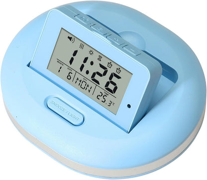 Vibration Alarm Clock for Heavy Sleepers Silent Wake Up Bed Shaker | 2 Alarms, Snooze, Backlit, Countdown Timer, for Students Dorm