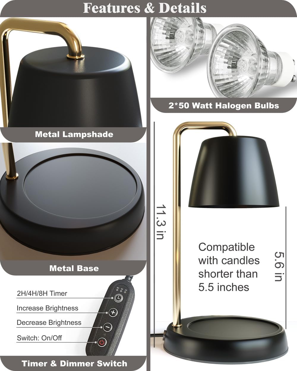 White Candle Warmer Lamp