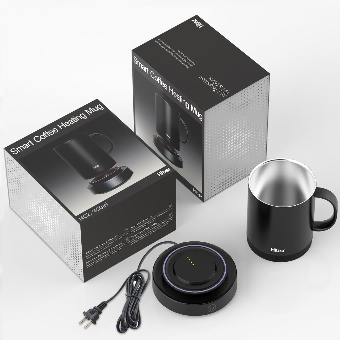Coffee Mug Warmer Set: Smart Electric Warmer with Auto Shut-Off & Faster Direct-Contact Heating Up to 149°F - Gifts for Men Women