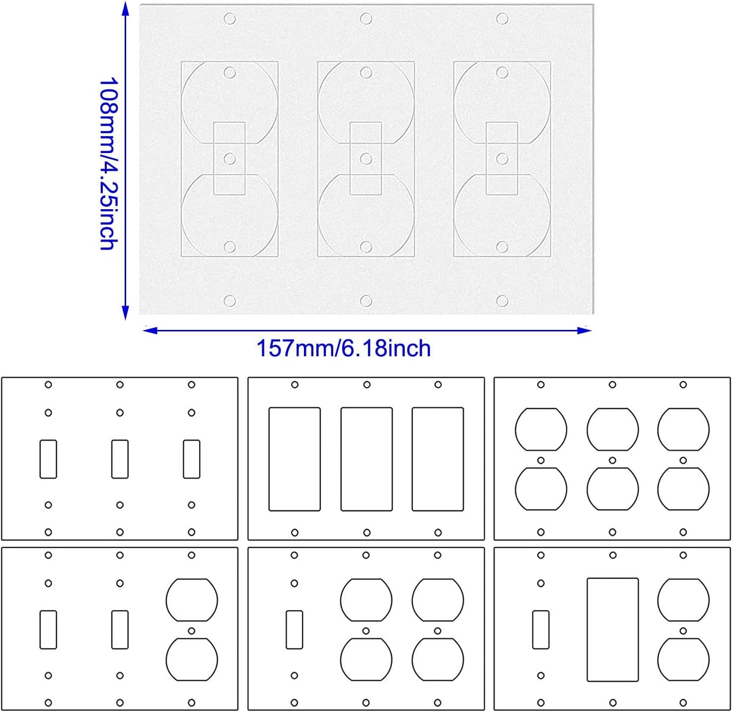 30Pcs Triple Wall Insulation Gasket Wall Plate Outlet Sealers, White Outlet Insulation Gasket Light Switch Insulation Electrical Outlet Covers Draft Stopper Foam Gaskets Electric Outlet Insulators