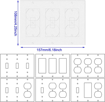 30Pcs Triple Wall Insulation Gasket Wall Plate Outlet Sealers, White Outlet Insulation Gasket Light Switch Insulation Electrical Outlet Covers Draft Stopper Foam Gaskets Electric Outlet Insulators