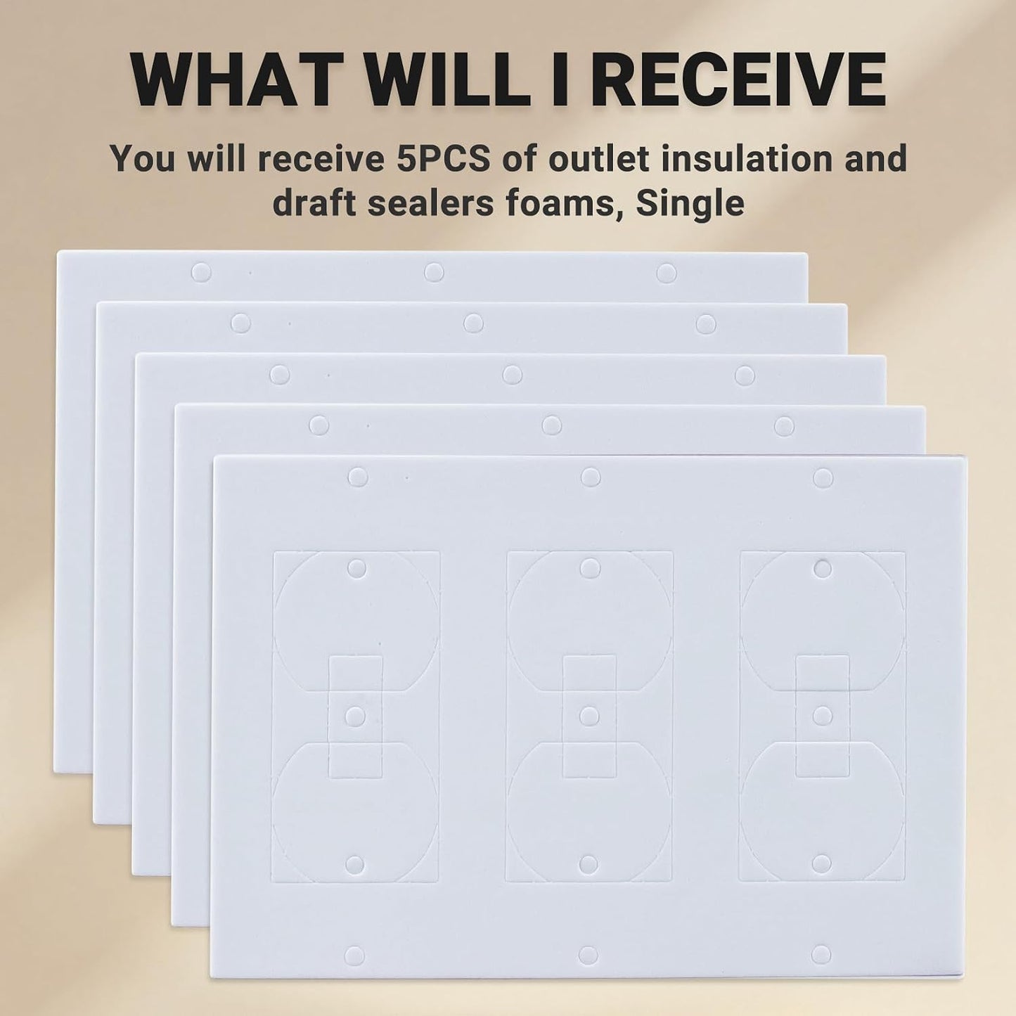 CARGEN Outlet Insulation Foam Pads Wall Draft Sealers 3mm EVA 30PCS Single | High-density flexible buffer requires no manual cutting; punch out unwanted sections for a custom fit