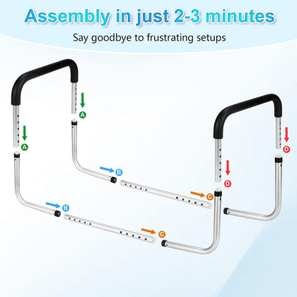 Blanket Lifter for Feet, Non-Slip Blanket Lifters for Foot of Bed, Adjustable Height with 4 Clips, Aluminum Bed Cradle for Feet Legs Ankles, Sleep Comfort & Surgery Recovery - Easy Assembly
