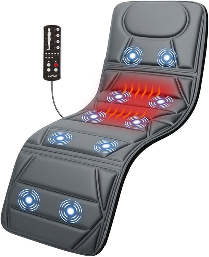 CuPiLo Heated Massage Mat for Bed, Back Massager with Heat & Vibration