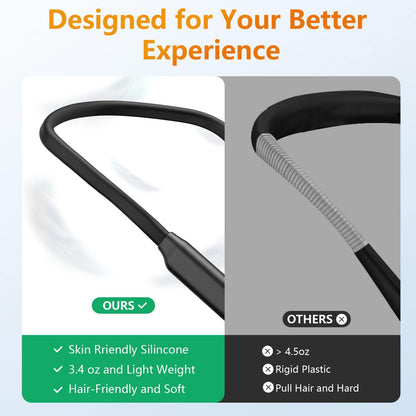 Book Light LED Neck Reading Light,Bendable Rechargeable Book Light for Reading in Bed,Eye Friendly - 3 Colors & 3 Brightness Levels Perfect for Bookworms Kids Crafts Knitting Travel (White)