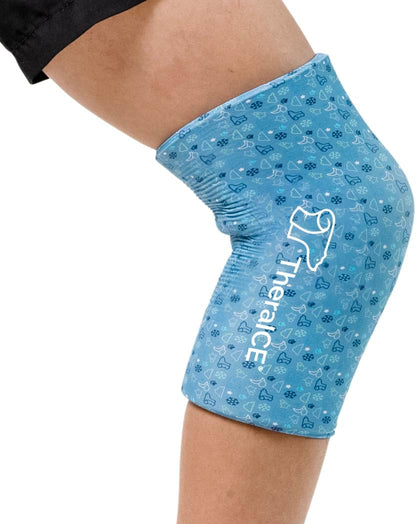 TheraICE Knee Ice Pack Wrap, Reusable Cold Compression Sleeve for Injuries | Flexible Gel Ice Pack, Cooling Knee Sleeve for Elbow, Ankle & Calf, Post-Surgery Recovery, ACL MCL Relief