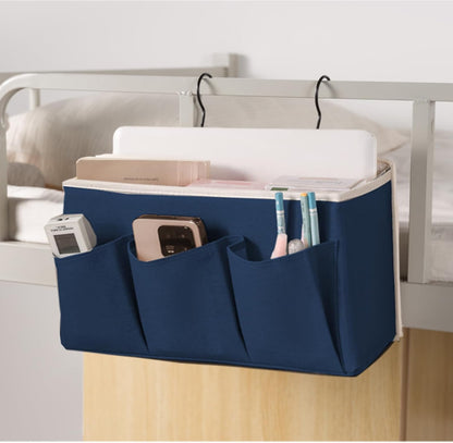 Bedside Caddy/Bedside Storage Organizer Hanging Bag with Three Options,Suitable for home beds, sofas, and dormitory beds—can hold magazines, books, phones, iPads, remote controls. (Gray)