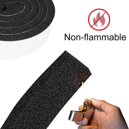 2 Rolls Foam Seal Tape for Door Window Insulation, Soundproof and Shockproof Foam Adhensive Strip, 3/8" Wx3/16 T Single Sided Foam Tape, Cold Air and Draft Closed Cell Seal Strip,Total 32FT