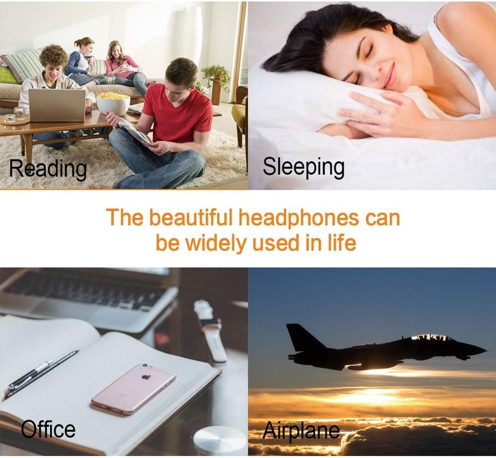 MAXROC Sleep Earplugs - Noise Isolating Ear Plugs Sleep Earbuds Headphones with Unique Total Soft Silicone Perfect for Insomnia, Side Sleeper, Snoring, Air Travel, Meditation & Relaxation(Black)
