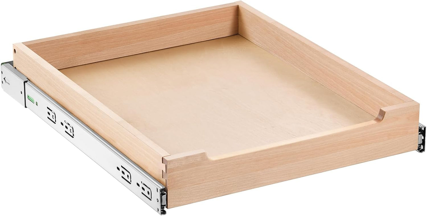 VEVOR Pull Out Cabinet Organizer, 14"W x 21"D Cabinet Drawer, Soft Close Slide out Shelf, Heavy-Duty Sliding Wood Drawer, Bottom Mount Size（14.5"W x 23"D）and Side Mount Size（15"W x 23"D） | Heavy-Duty Sliding Shelf with Bottom or Side Mounting for