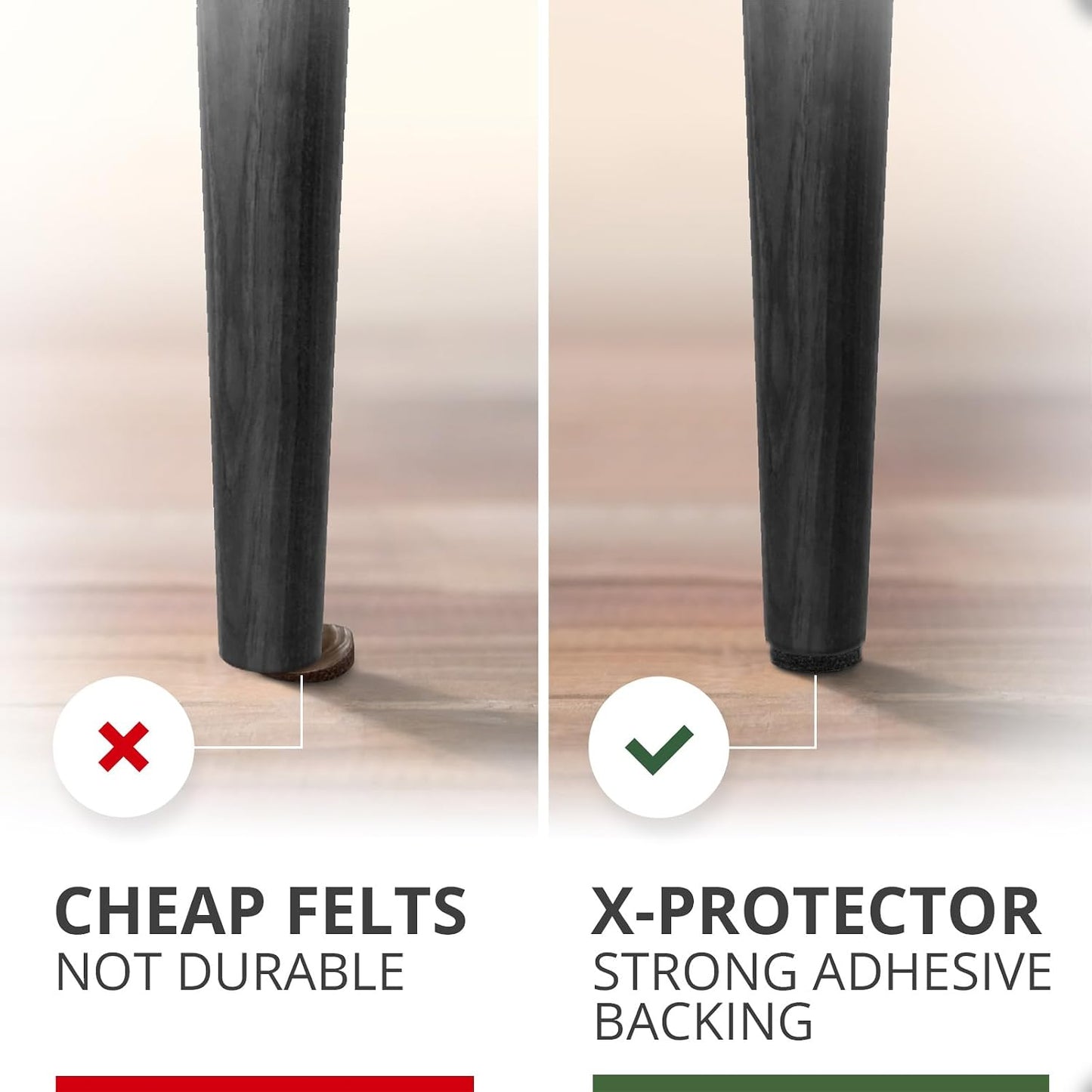 Felt Furniture Pads X-PROTECTOR 235 PCS Premium Furniture Pads - Felt Pads Furniture Feet Best Wood Floor Protectors - Protect Your Hardwood & Laminate Flooring! | Furniture Feet Best Wood Floor Protectors - Protect Your Hardwood & Laminate Flooring!