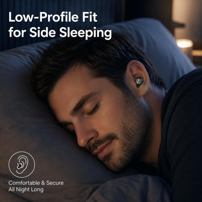 HEKKE 45dB Ear Plugs for Sleeping, Soft Silicone for Side Sleepers, 4 Sizes | Reusable soft silicone with XS/S/M/L sizes for side sleepers, concerts, flights and hotels; carrying case included.