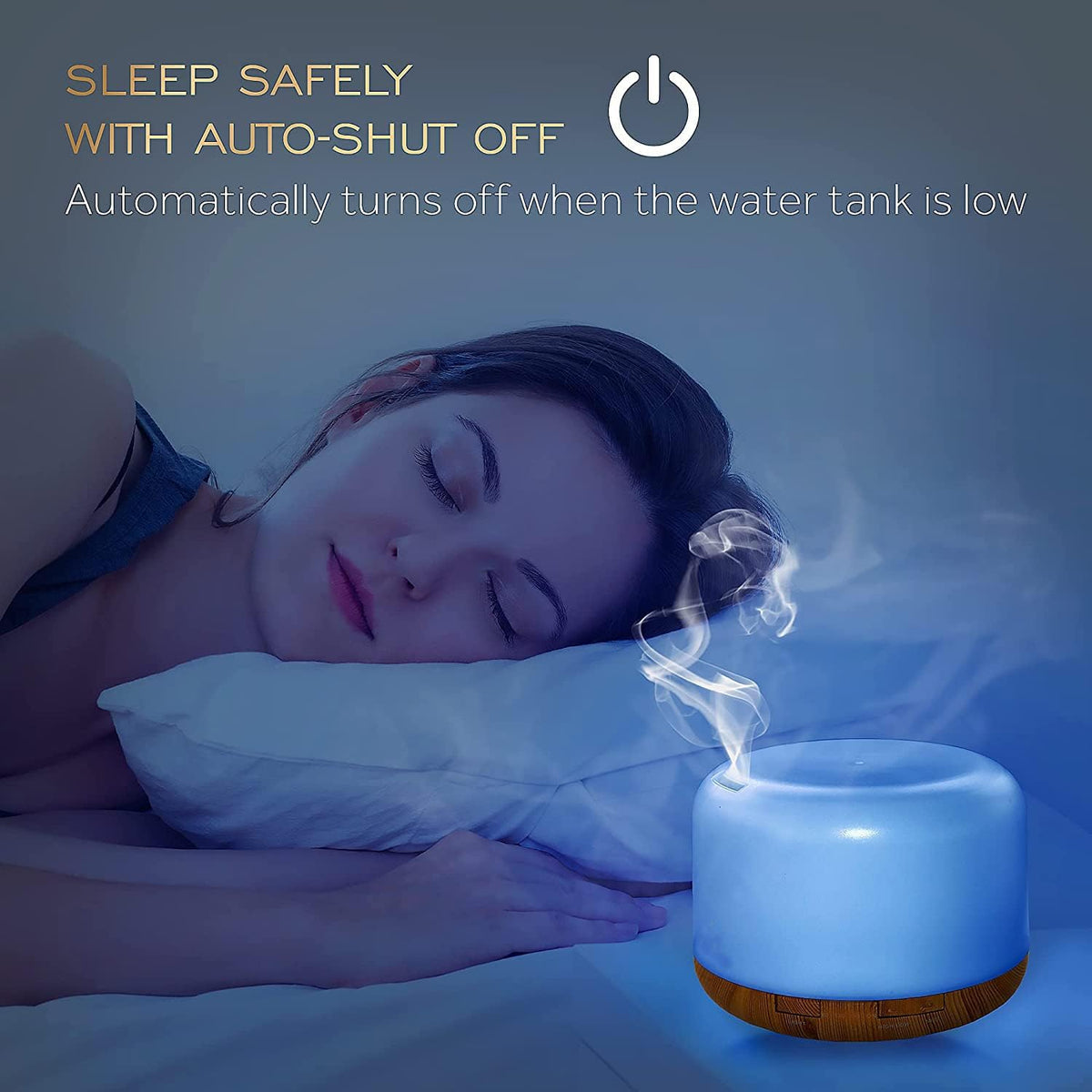 300ML Remote Control Air Diffusers for Essential Oil, Aroma Ultrasonic Scent Diffuser, Aromatherapy Humidfier Diffuser, 7 Color Changing LED Light, Auto-Off, Timer for Home, Room, Office, Kids