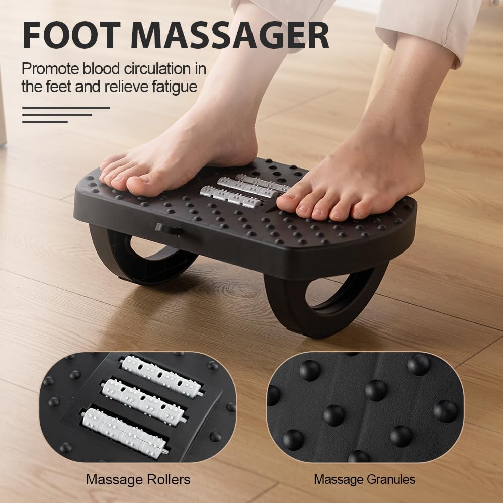 CasaZenith Under Desk Footrest, Foot Rest for Under Desk at Work