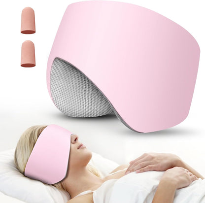 Sleep Mask & Earmuffs for Sleep - 2 in 1 Ear & Eye Mask with Ear Plugs