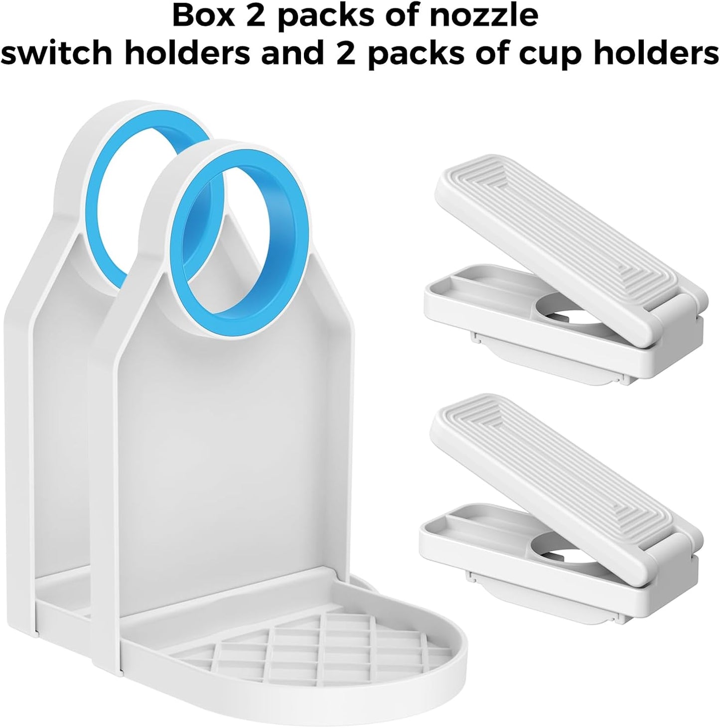 KMOUANTS 2 Pack Laundry Detergent Dispenser Cup Holder, Nozzle button upgrade，Easily No More runny or Messy Laundry Detergent, Laundry Cup Holder and drip Tray Room Organization and Storage