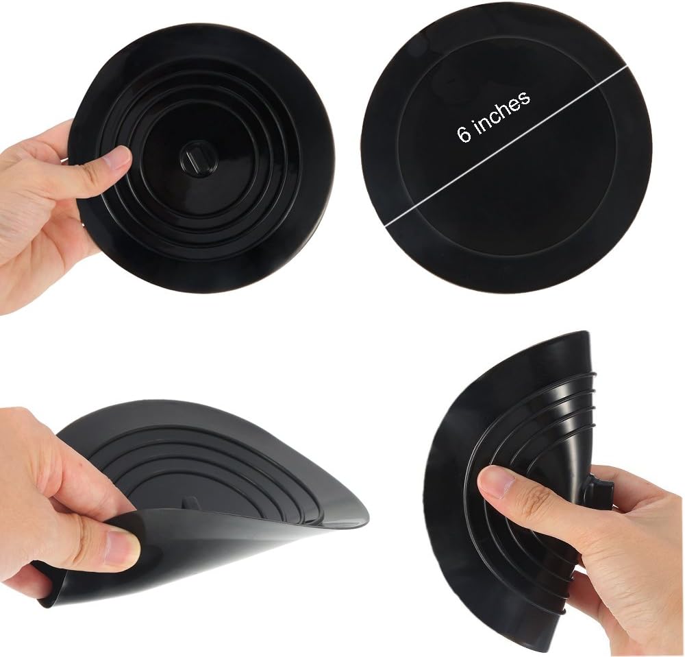 Shower Drain Hair Catcher Tub Stopper, V-TOP Drain Cover for Shower to Catcher Hair, Silicone Bathtub Drain Plug Suit for Bathroom Kitchen and Laundry, 4 Pack