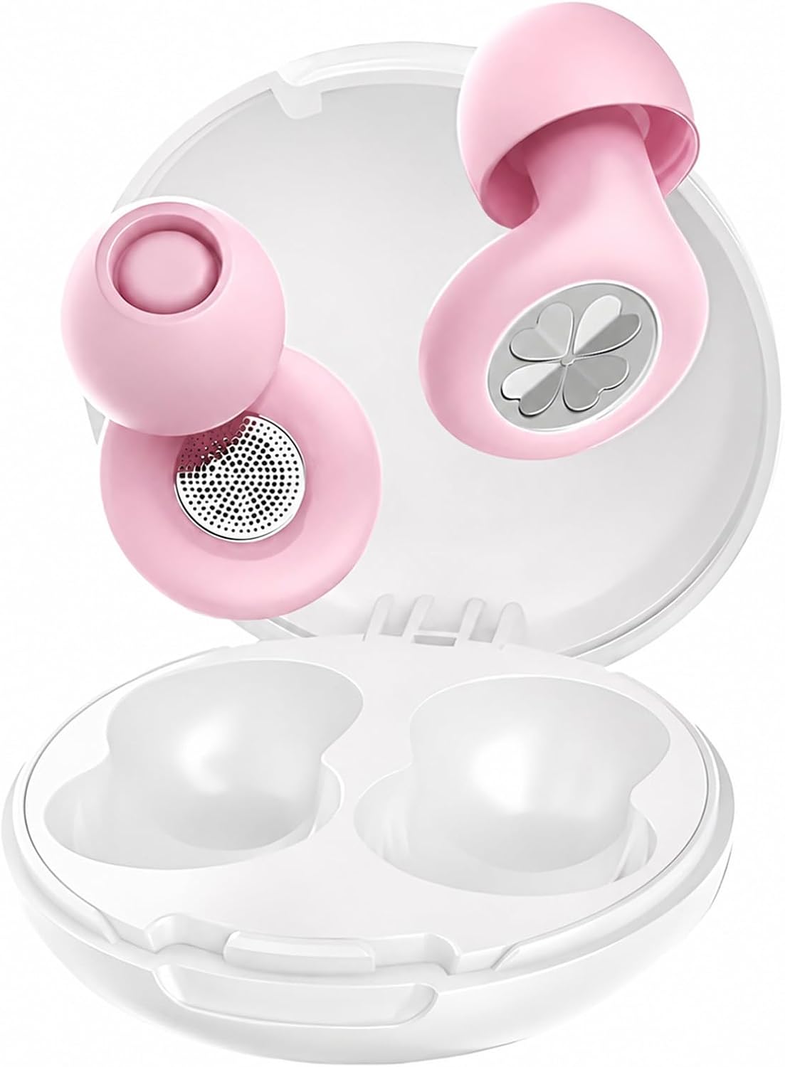 HEKKE 45dB Ear Plugs for Sleeping, Soft Silicone for Side Sleepers, 4 Sizes | Reusable soft silicone with XS/S/M/L sizes for side sleepers, concerts, flights and hotels; carrying case included.