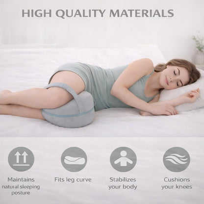 2026 Upgraded Leg Pillow for Side Sleeping with Strap, Knee Pillow Between Legs for Nighttime Sleep, Sciatica Support for Lower Back, Knees, Joints & Spine, Post-Surgery Alignment Pillow