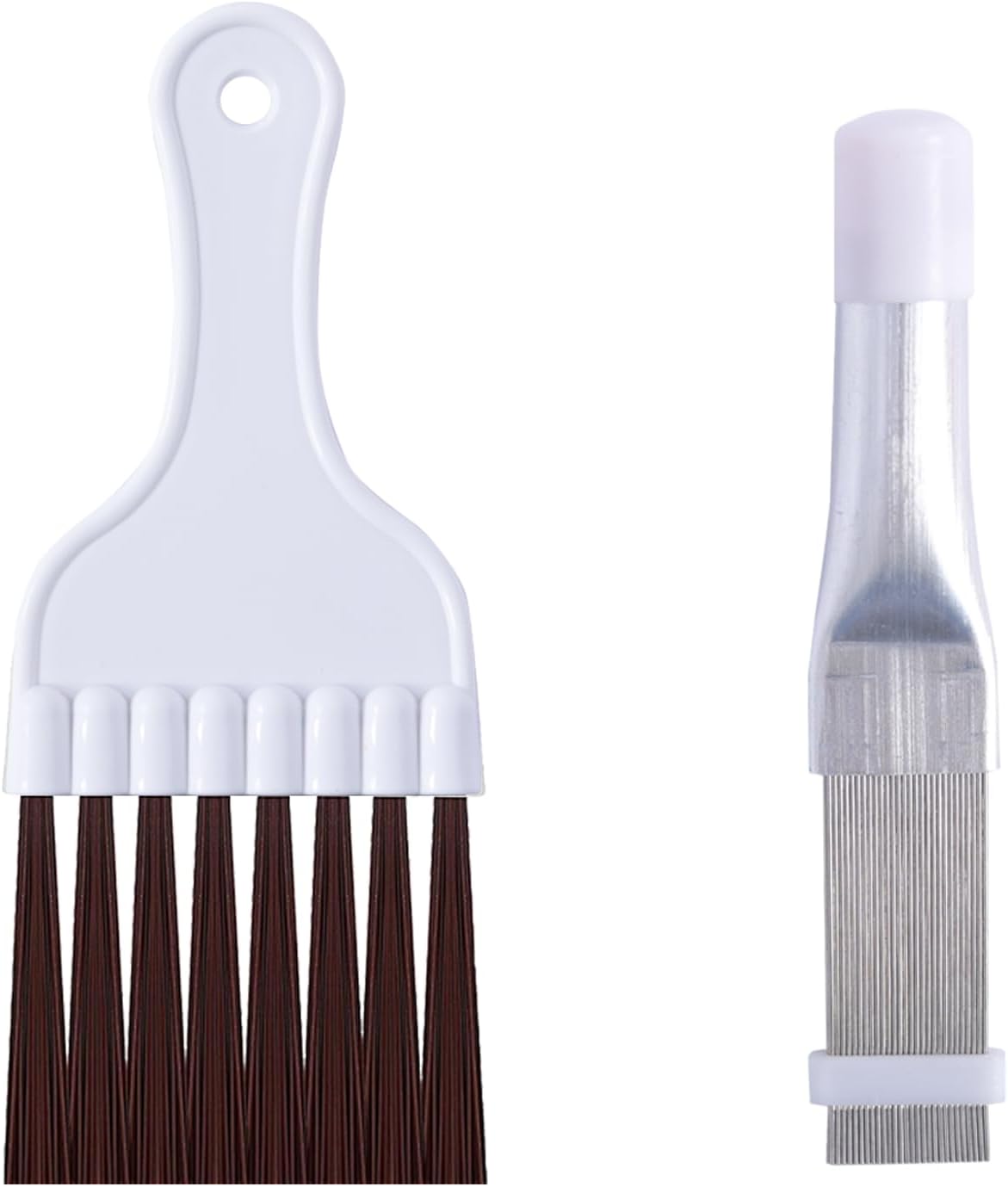 2Pcs Air Conditioner Fin Comb Cleaner kit AC Coil Cleaning Brush Condenser Fin Straightener AC Evaporator Comb Radiator Repair Clean Tool