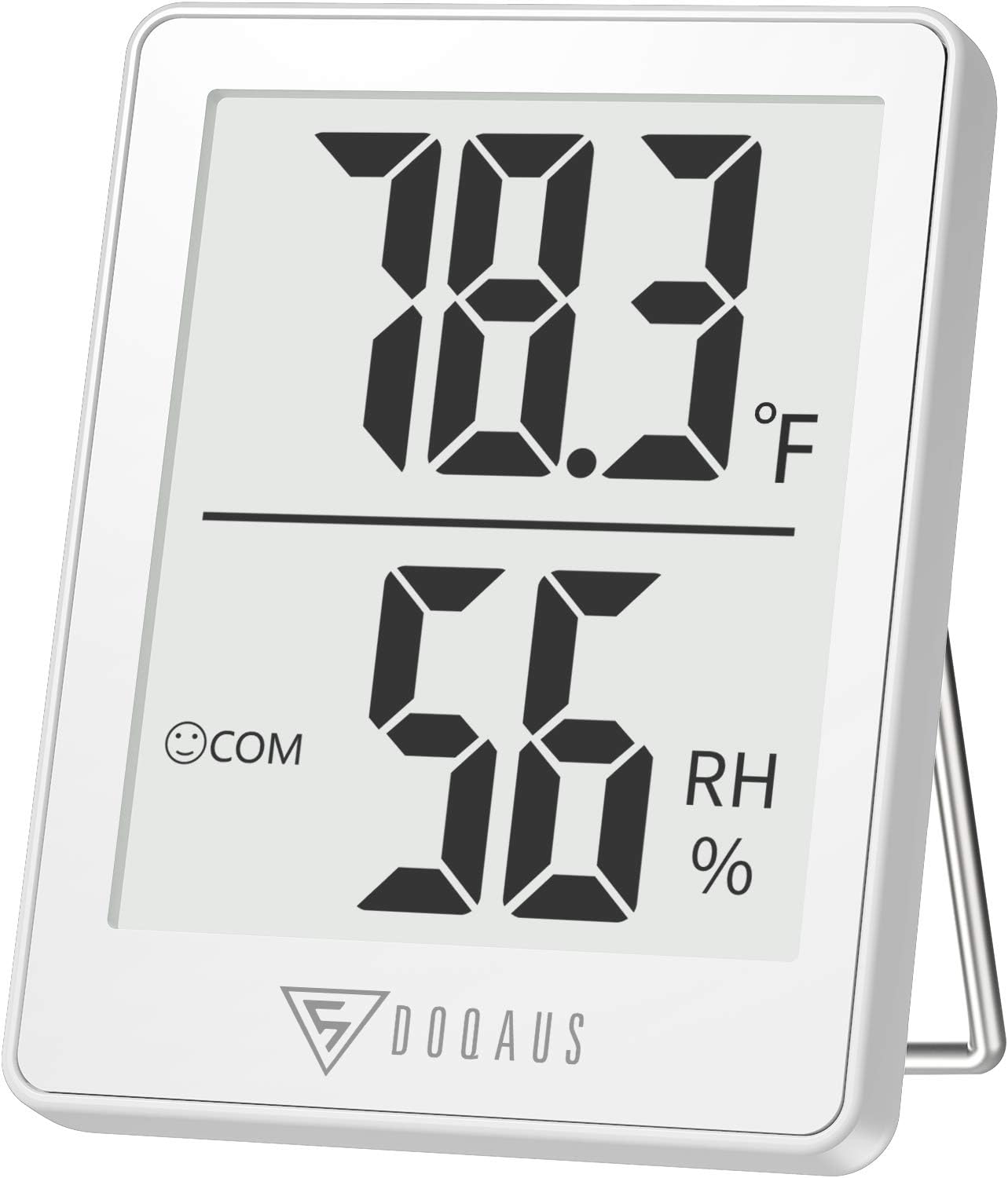 DOQAUS Digital Hygrometer Indoor Thermometer Humidity Meter, Black | Mini Room Thermometer, 5s Fast Refresh, Accurate Temperature and Humidity Monitor for House, Baby Room, Greenhouse, Incubator