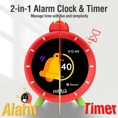 MOMILLA Alarm Clocks for Bedrooms, 2.8" Color Display, 4 Alarms Easy to Set