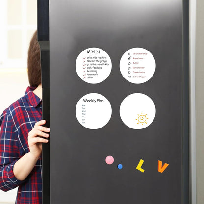 SVNOOC Dry Erase Stickers for Whiteboard Desk Refrigerator Home Office 4x6 in, Reusables Labels for Storage Bins (6 Pack)