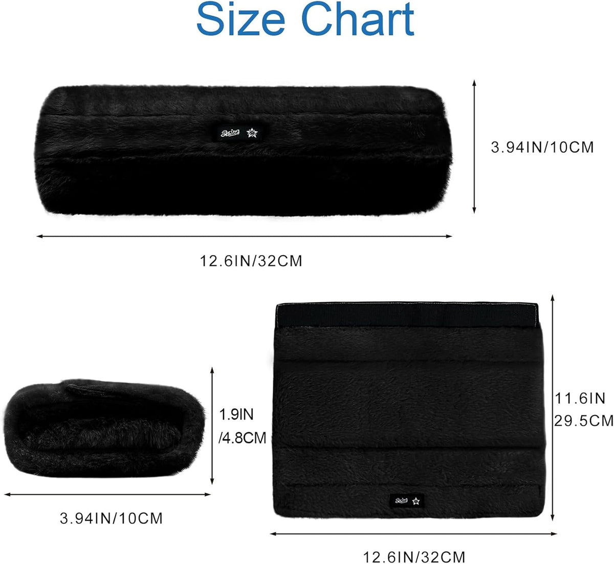 SPRING SEAON Wheelchair Armrest Pads Covers Fuzzy Desk Chair Arm Pads Soft
