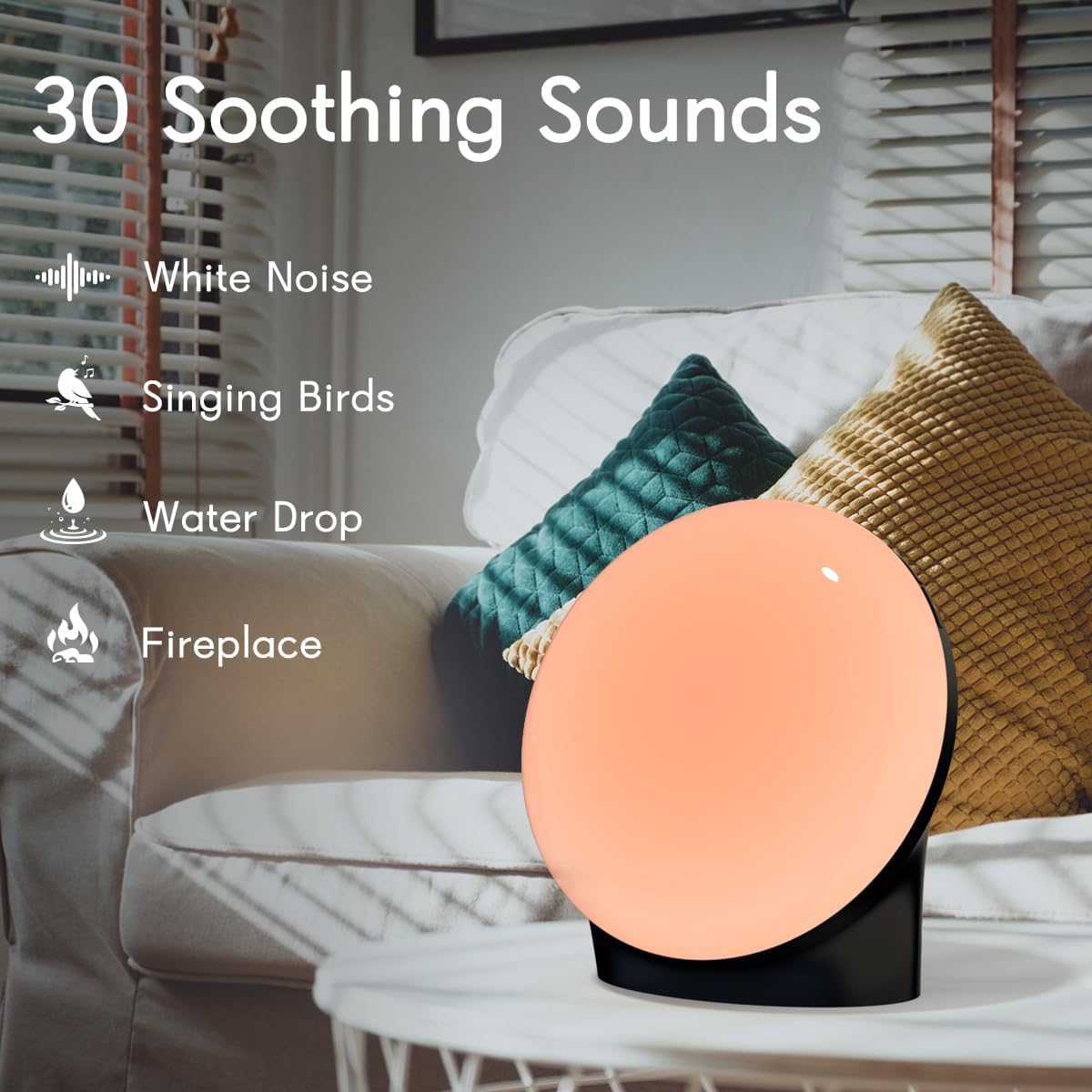BrownNoise White Noise Machine with 30 Soothing Sound Sound Machine 12 Colors Night Light with 36 Volume Levels and Memory Function 4 Timers 10 Adjustable Brightness Sleep Machine for Baby Adults Kids